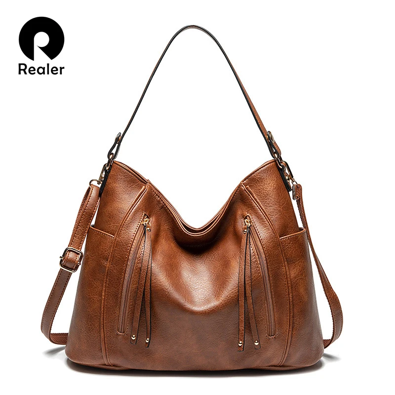 Realer женская сумка сумки для женщин модные тоут высокое качество искусственная