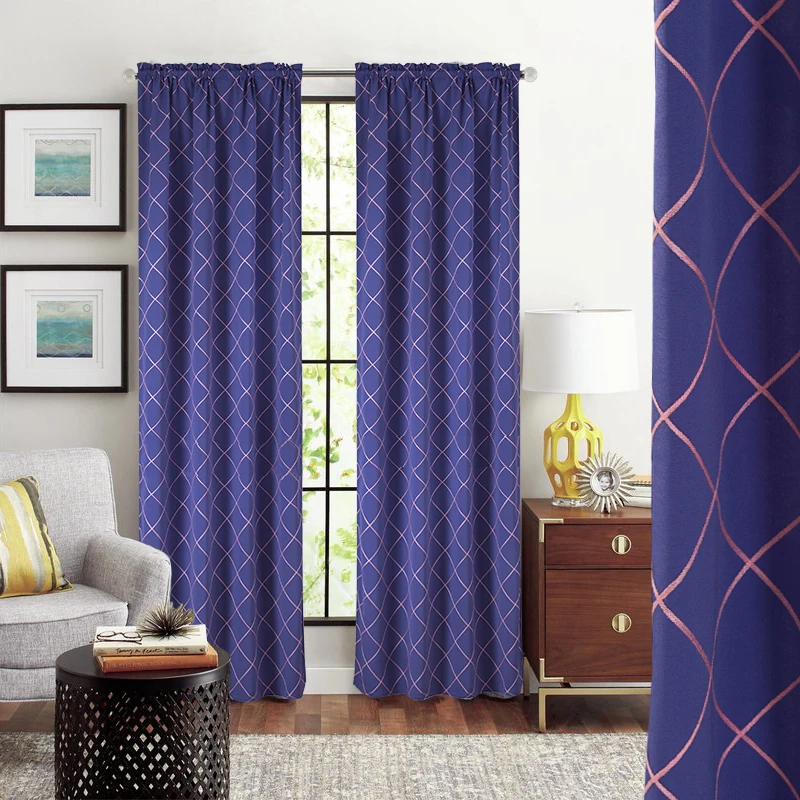 Шторы жаккардовые с геометрическим узором плотные современные затемняющие
