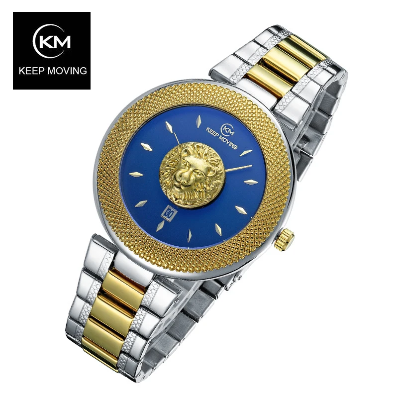 

KEEP MOVING Hot Style Couple Watch Quartz Man's Wristwatch Fashion Hardlex Mirror Waterproof Watch Men 24-hour Indication