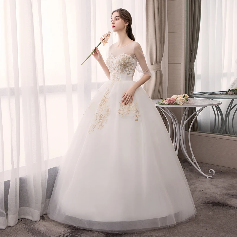 

Wedding Dress 2020 New Bridal Dress Cheap Appliques Ball Gown Bride Dress