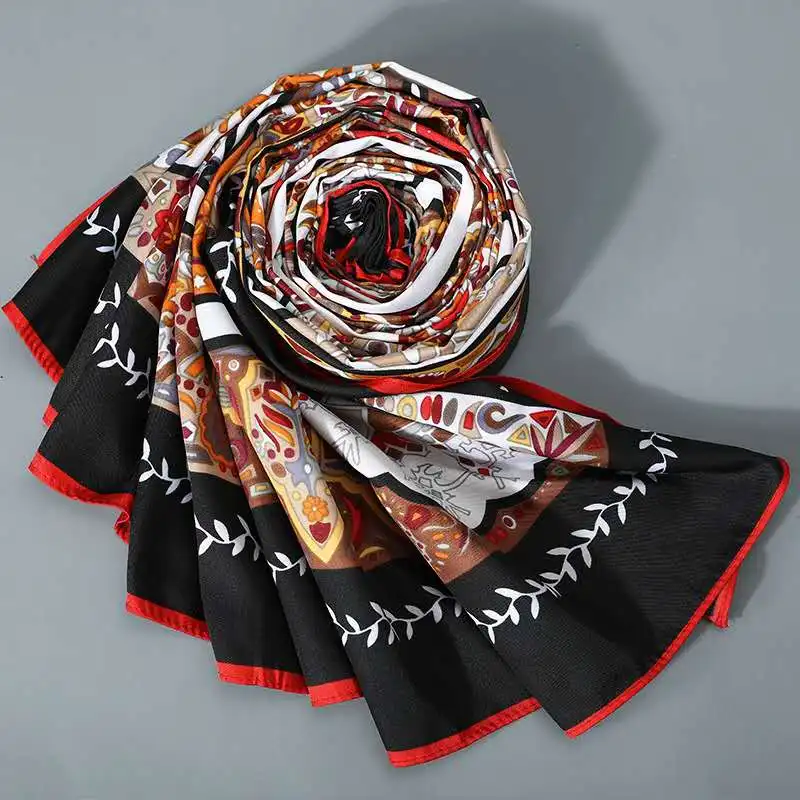 Женский винтажный квадратный шелковый шаль роскошный брендовый симметричный