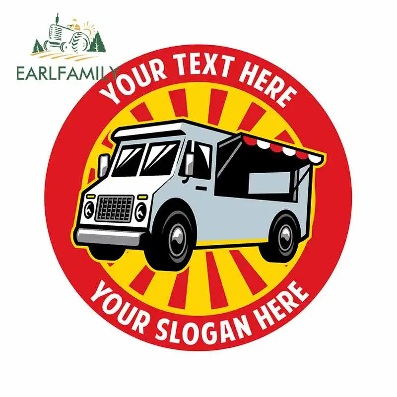 

EARLFAMILY 13cm x 12.9cm For Food Truck Motorcycle Car Stickers Fashion Fine Decal Car Door Protector Suitable For VAN RV JDM