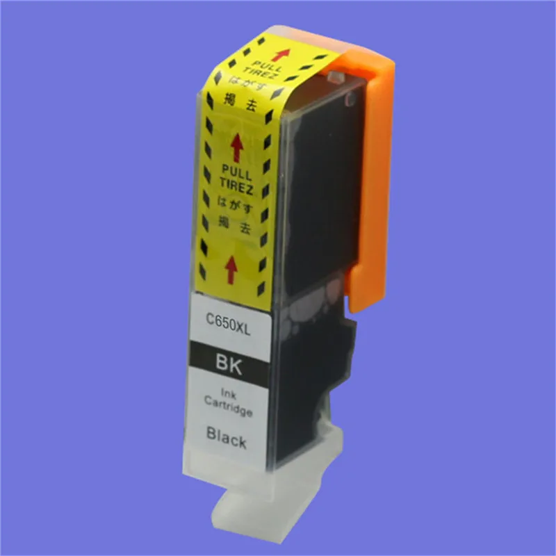 Картридж чернил для принтера PGI 650 650XL CLI 651 651XL совместимый с Canon PIXMA MG5460 MG5560 MG6360 MG6460 26 мл черный 15 мл цветной.