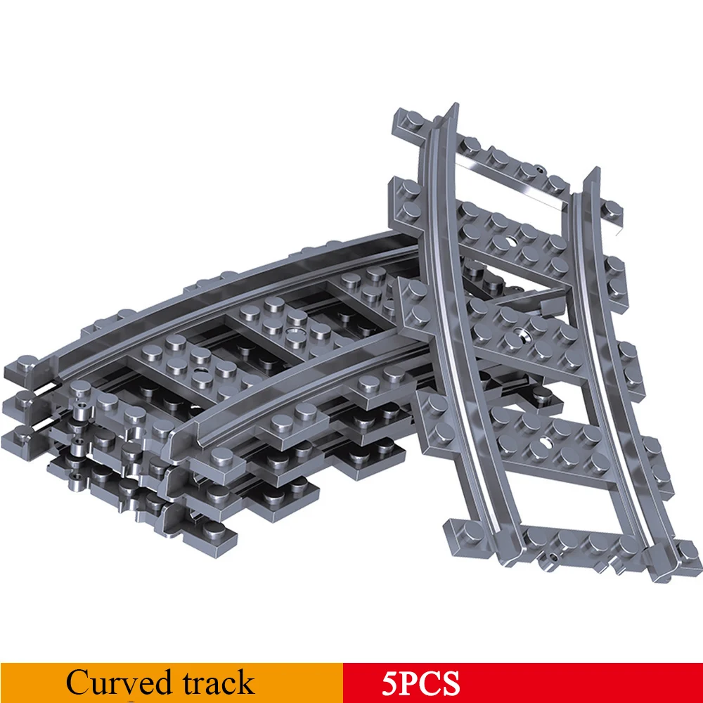 

500pcs/lot City Trains Train Track Rail Straight Rails Building Blocks Set Bricks Model Kids Classic Toys For Children Gift