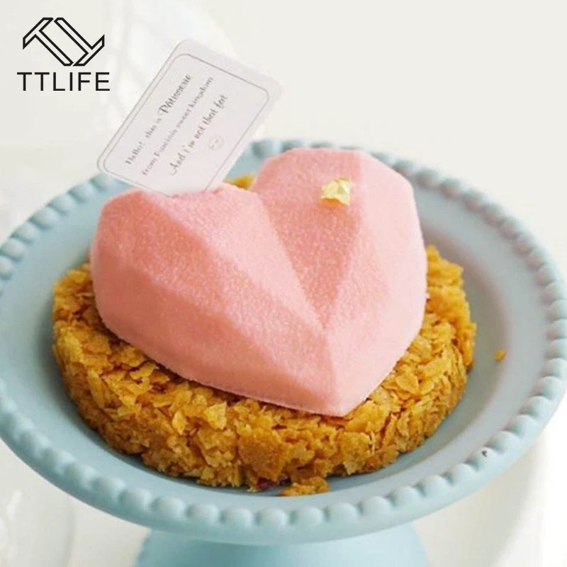 TTLIFE форма для торта 6 полости силиконовая форма для украшения торта инструменты Алмазное сердце форма для выпечки форма для мыла мусс Кондитерские инструменты