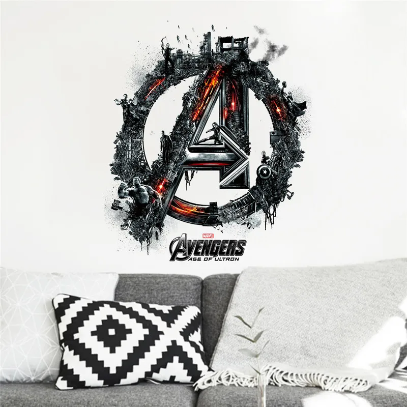 Настенные наклейки мстители для гостиной спальни настенные украшения постер