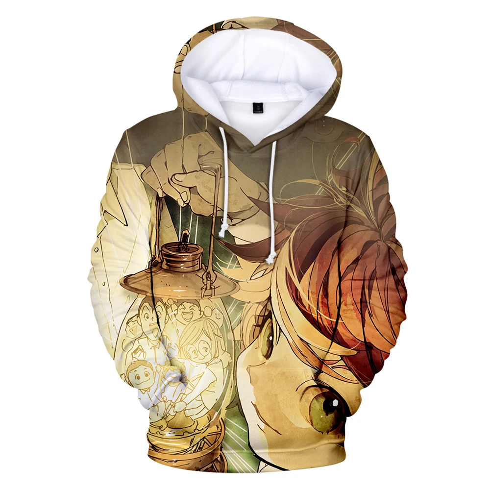 

High Quality The Promised Neverland 3D Hoodies Men/women Cosplay Comfortable Harajuku Children Men's hoodies Spring Winter