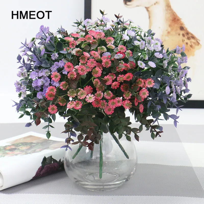 1 букет поддельные растения маленькие цветы головы DIY Gypsophila имитация