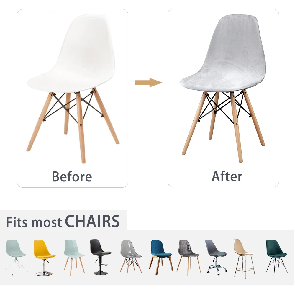 Бархатный Чехол универсального размера 1/2/4/6 для стульев эластичный чехол с