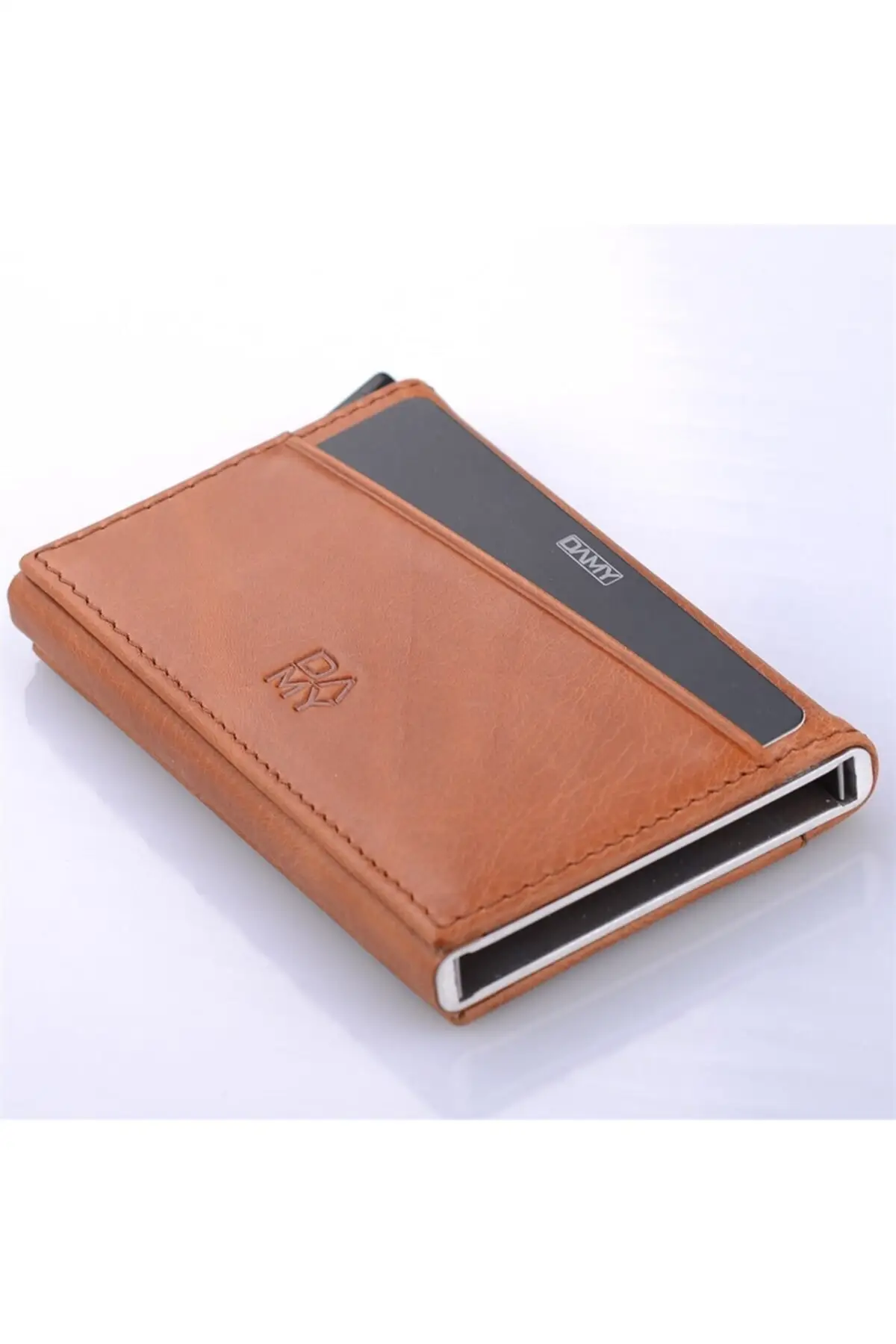 

611 mechanismed Leather Badge Holder Tan