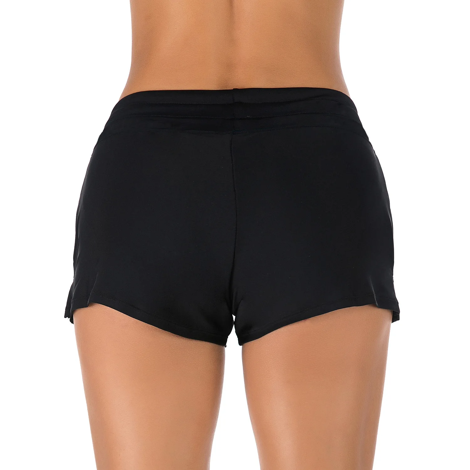 Женские Повседневные Дышащие широкие шорты с поясом Шорты для плавания разрезом
