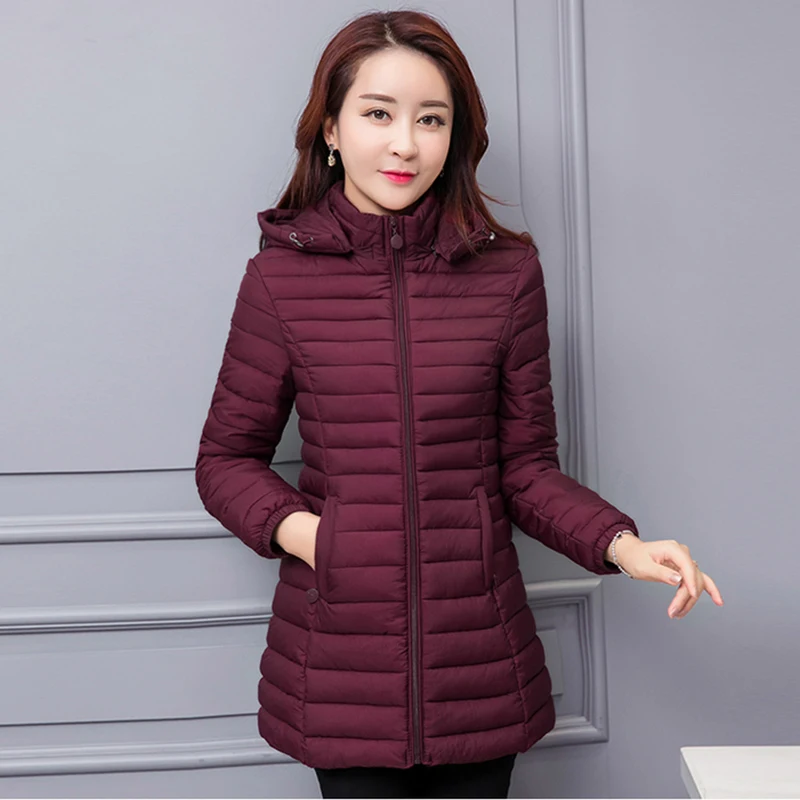 

2020 для женщин зимнее теплое пальто с капюшоном тонкий размера плюс 6XL конфеты Цвет с хлопковой подкладкой Базовая куртка женская верхняя од...