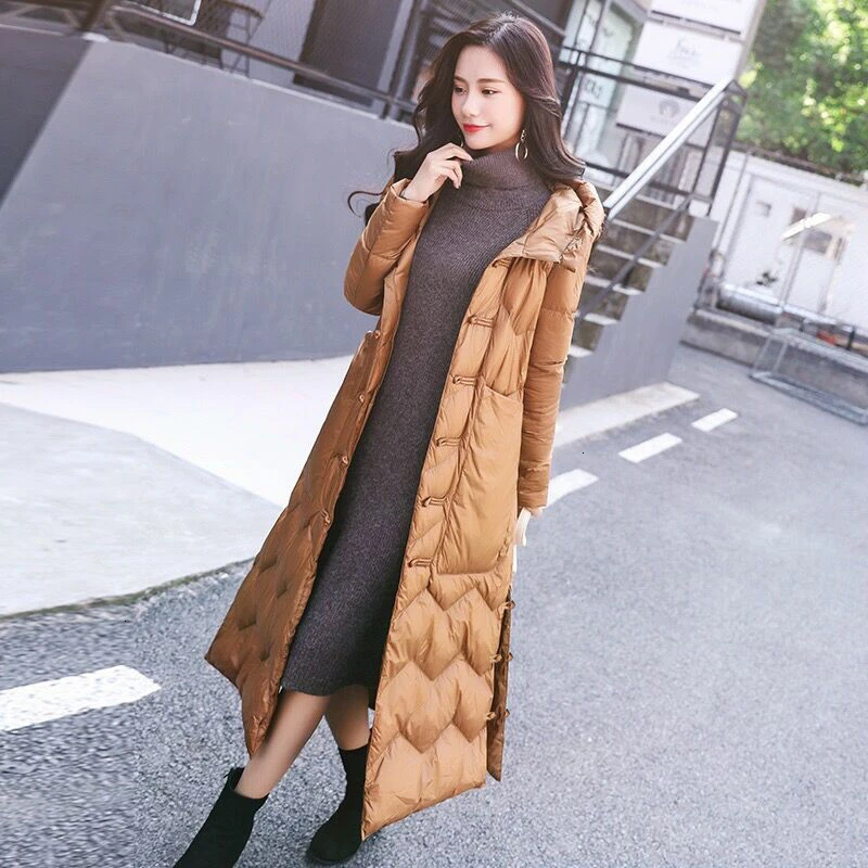 Парки длинное пальто для женщин повседневная куртка женская черная хлопковая