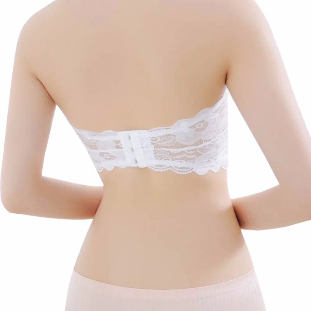 

Fashion Women Stretch Lace Bra Push Up Wireless Padded Strapless Seamless Bra