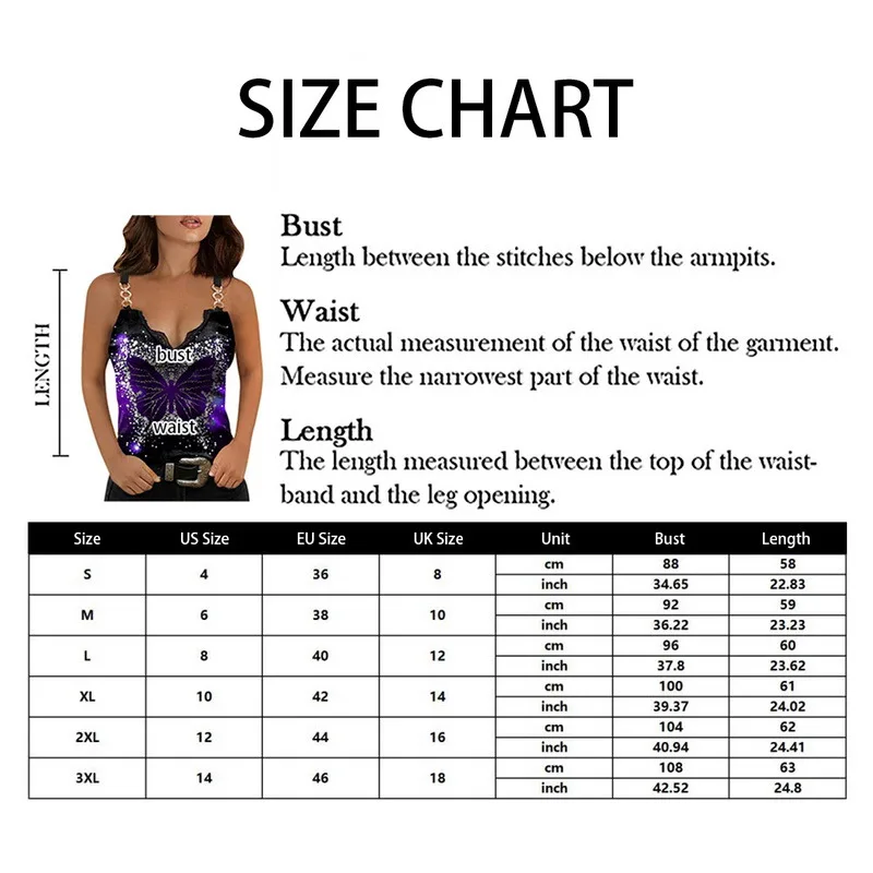 

Blouse Women Butterfly Print Sleeveless Shirts Summer Casual Womens Blouses Lace V Neck Tanks Vest Slim Tops 2021 Plus Size