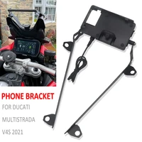 for ducati multistrada v4 s v4s 2021 motorcycle mobile phone gps mount navigation bracket usb and wireless charging stand