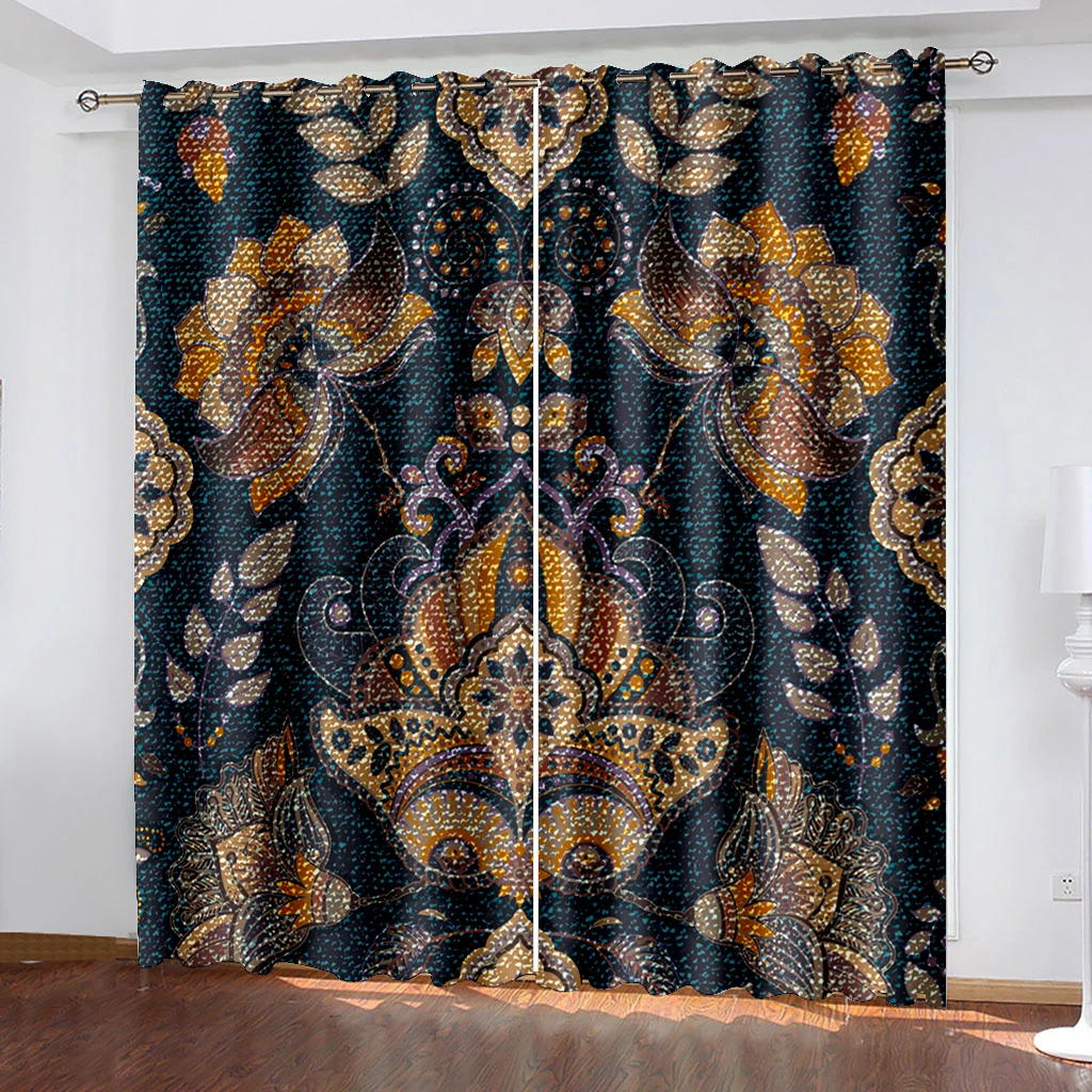 

Living Room Shading Decorative Curtain Ancient Egyptian Home Textile Decoration Bedroom Grommet Curtains