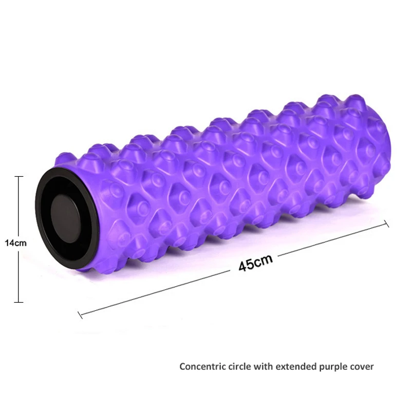 

Hollow and covered yoga column foam roller with cover seat pilates fitness gym massage sports muscle relaxation