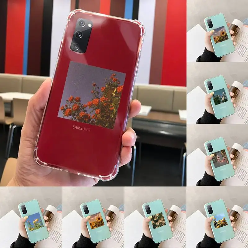 

beautiful flower Phone Case Transparent For Samsung S 10 9 20 11 7 8 21 6 P Edge PLUS ULTRA 4G 5G
