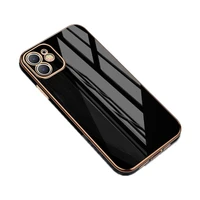 luxury soft silicone square frame case for iphone 11 12 pro max mini xr x xs 7 8 plus se camera protective phone cover coque