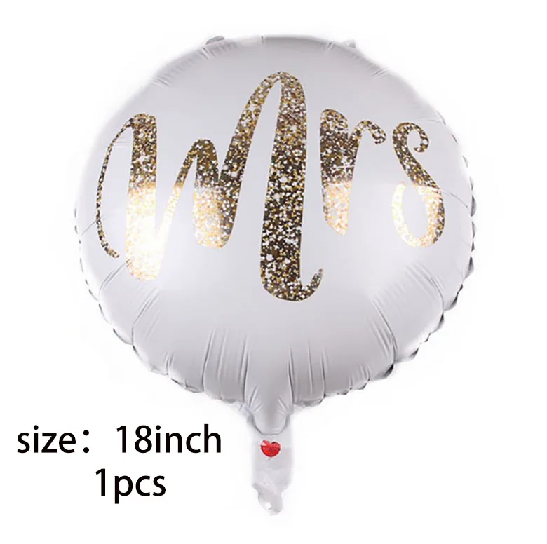 1pcs 18inch mrs 1 комплект 16 дюймов розовое золото буквы "Bride to be" воздушных шаров в форме сердца воздушные шары из фольги курица декорации на свадьбу, вечеринку принадлежности для вечеринки-девичника - Цвет: 1pcs 18inch mrs