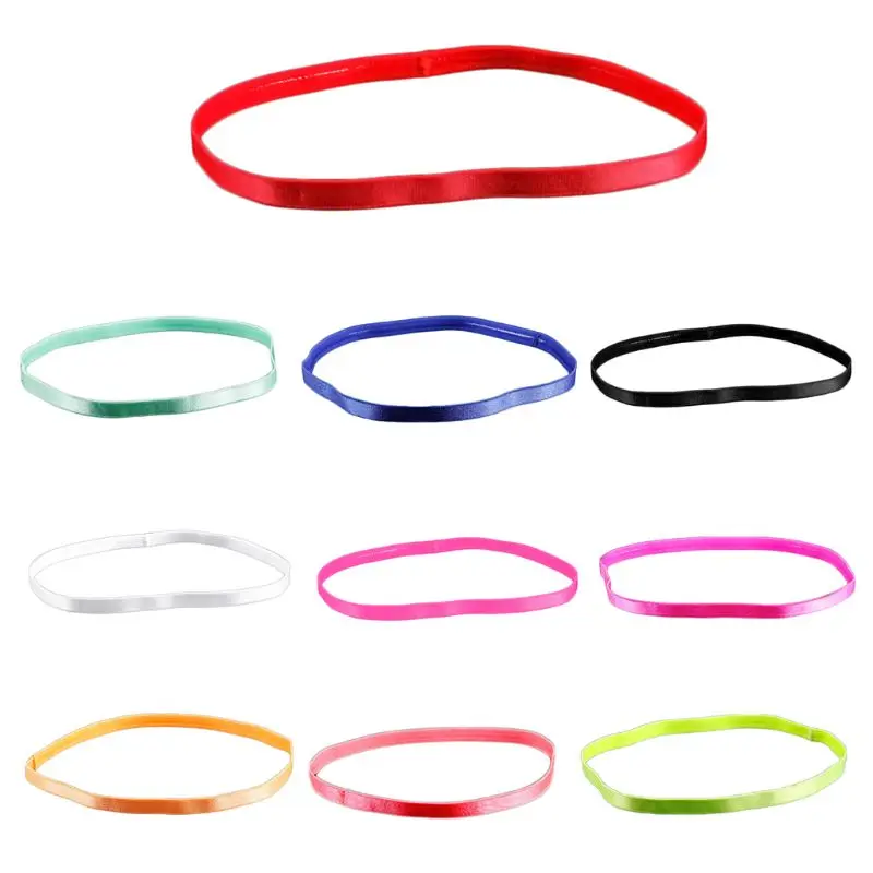 Унисекс Нескользящая Спортивная мини повязка на голову яркие цвета Эластичный