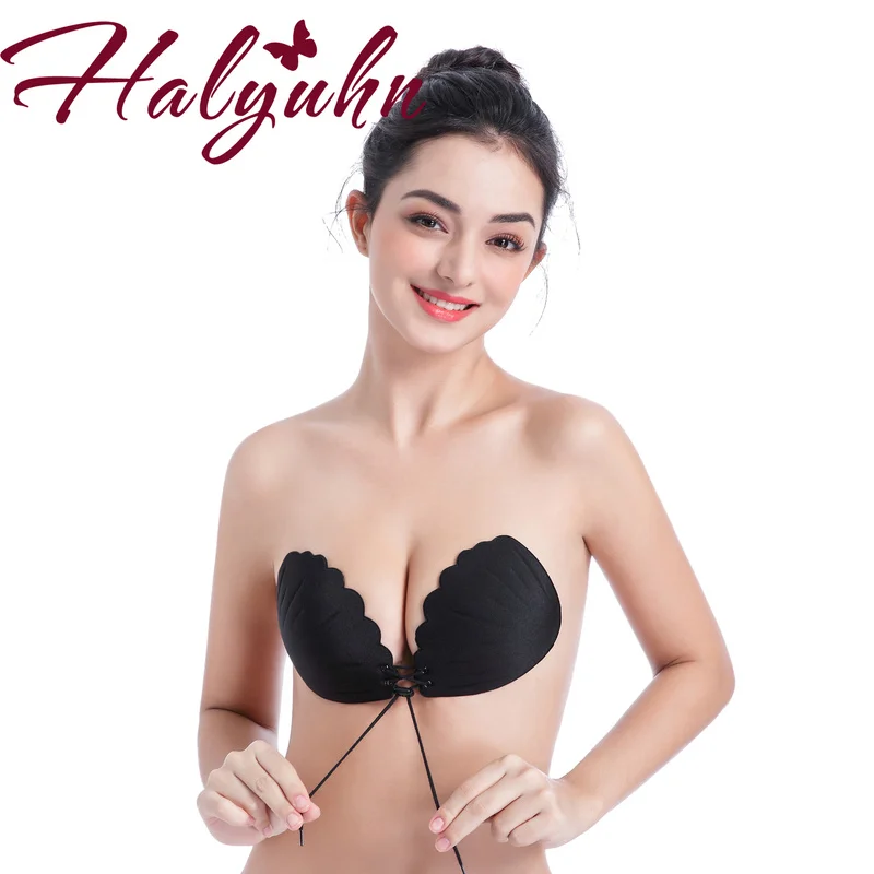 Женский бюстгальтер пуш-ап без бретелек бесшовный Невидимый силиконовый лифчик