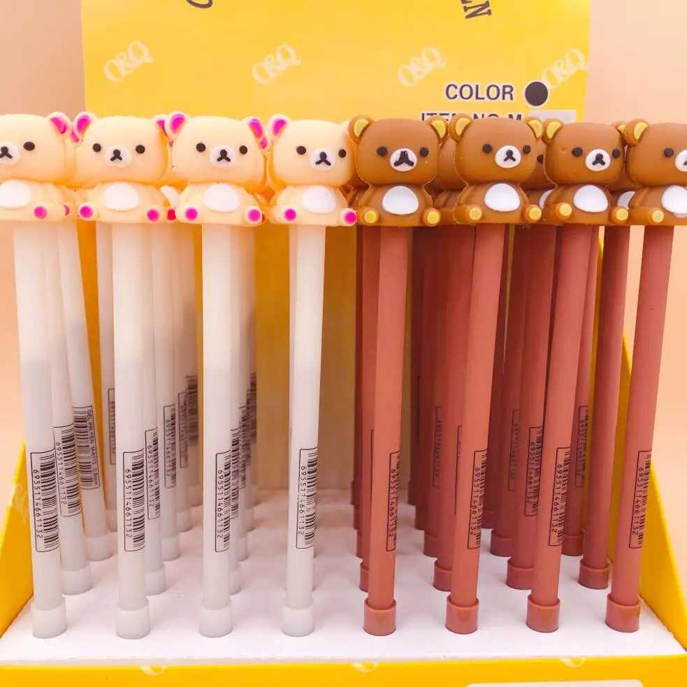 2 шт./партия Rilakkuma Детская гелевая ручка подпись ручка Escolar Papelaria школьные офисные принадлежности рекламный подарок