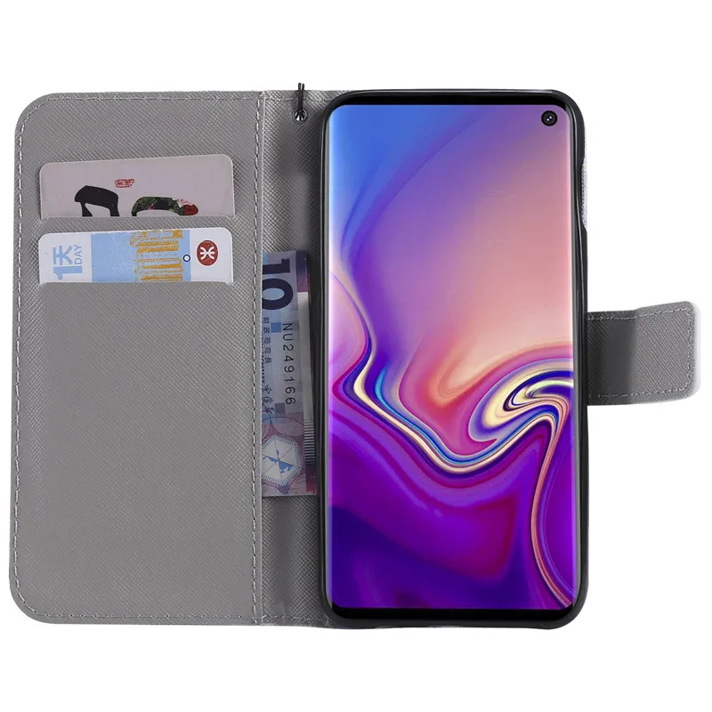 Для samsung S10e чехол откидная Обложка на заднюю панель из искусственной кожи для