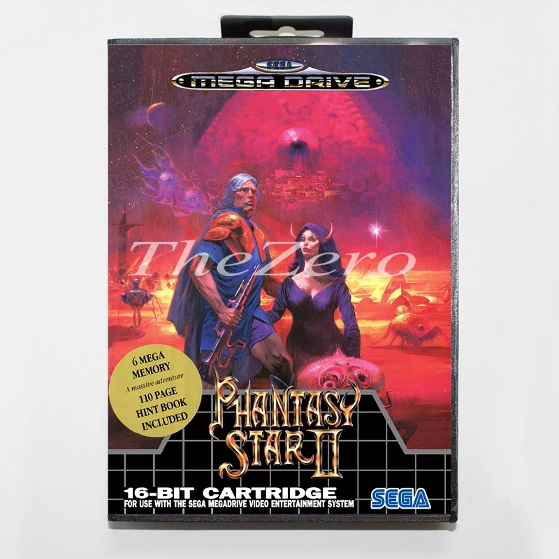 Phantasystar2 с коробкой для 16 бит MD видео карточная игра Sega игры Mega Drive/Genesis|Картриджи| |