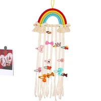 hair bow holder organizer hair clips storage holder rainbow hanger fringe bows holder hair accessories organizer for baby girls