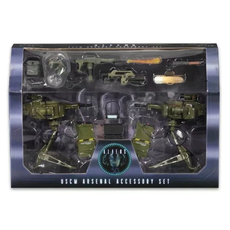 NECA-conjunto de accesorios Alien Uscm, figura de acción, juguetes de modelos coleccionables, 14 unids/set/Set