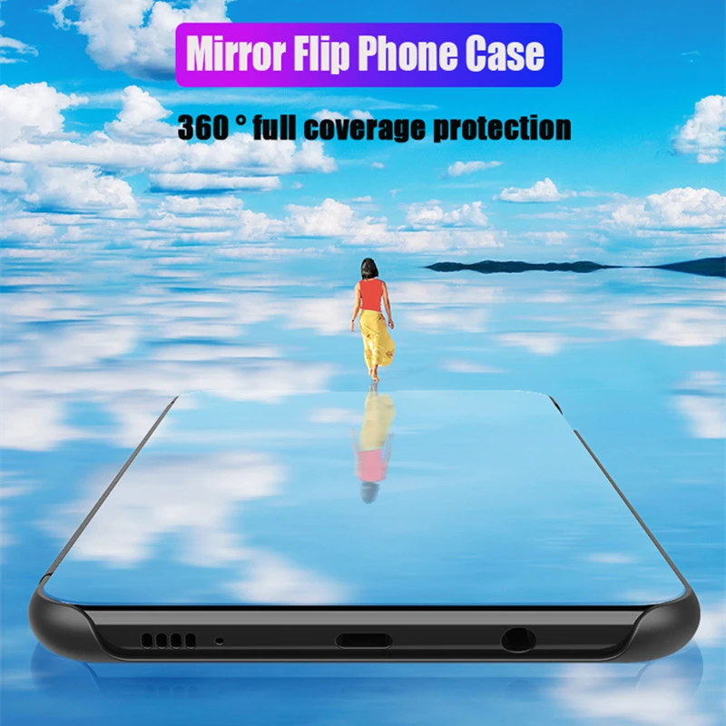 Умный зеркальный флип чехол для Xiaomi Redmi Note 7 6 5 Pro кожаный Xiomi Xaomi 8 7A 6A S2 Go Play A6 A7