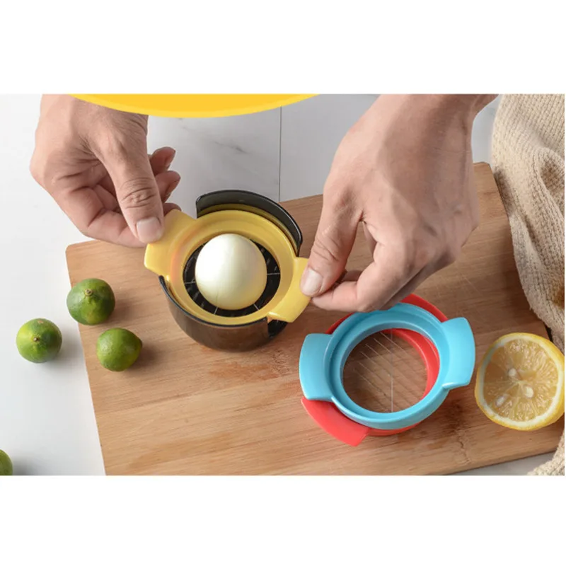 

1PCS Egg Slicer Riple ABS Egg Cutter Multifunction Plastic Luncheon Meat Slicer Mould Suitable Household For Kitchen Gadget Set