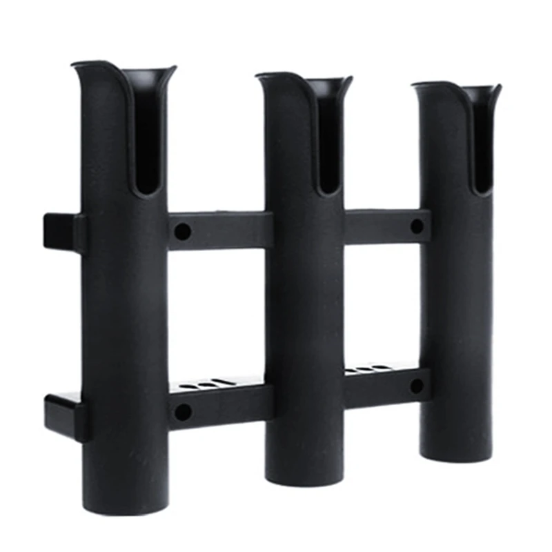 

3 Tube Rod Holder Rack Bracket Rest Mount Marine Boat Yacht Kayak Fishing Vertical Mount Bracket Socket Rack Lure Pliers Storage