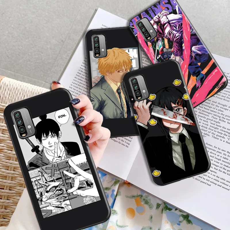 

Chainsaw Man Anime Phone Case For Xiaomi Redmi Note 9 10X 4G 5G 10X Pro 5G Aki Pahwa Back Cover Soft TPU Funda Coque Cases