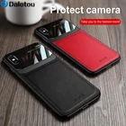 Противоударный кожаный чехол для телефона iPhone X, XS Max, XR, зеркальный стеклянный чехол для iPhone 12, 11 Pro Max Mini, 7, 8, 6, 6S Plus, SE 2020