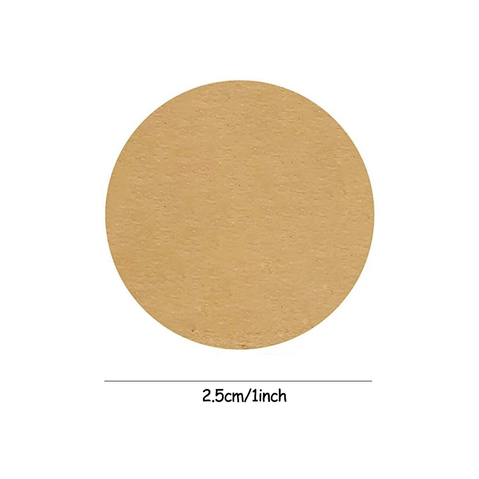 

2.5cm Round Brown Label Stickers Reusable Waterproof Stickers for Containers Jars Mason Spice Glass Organizers Adhesive Stickers