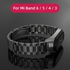 Металлический Смарт-браслет Mi Band 4, 3, 5, 6, браслет, наручный браслет, ремень Mi, изгиб 4, Miband 5