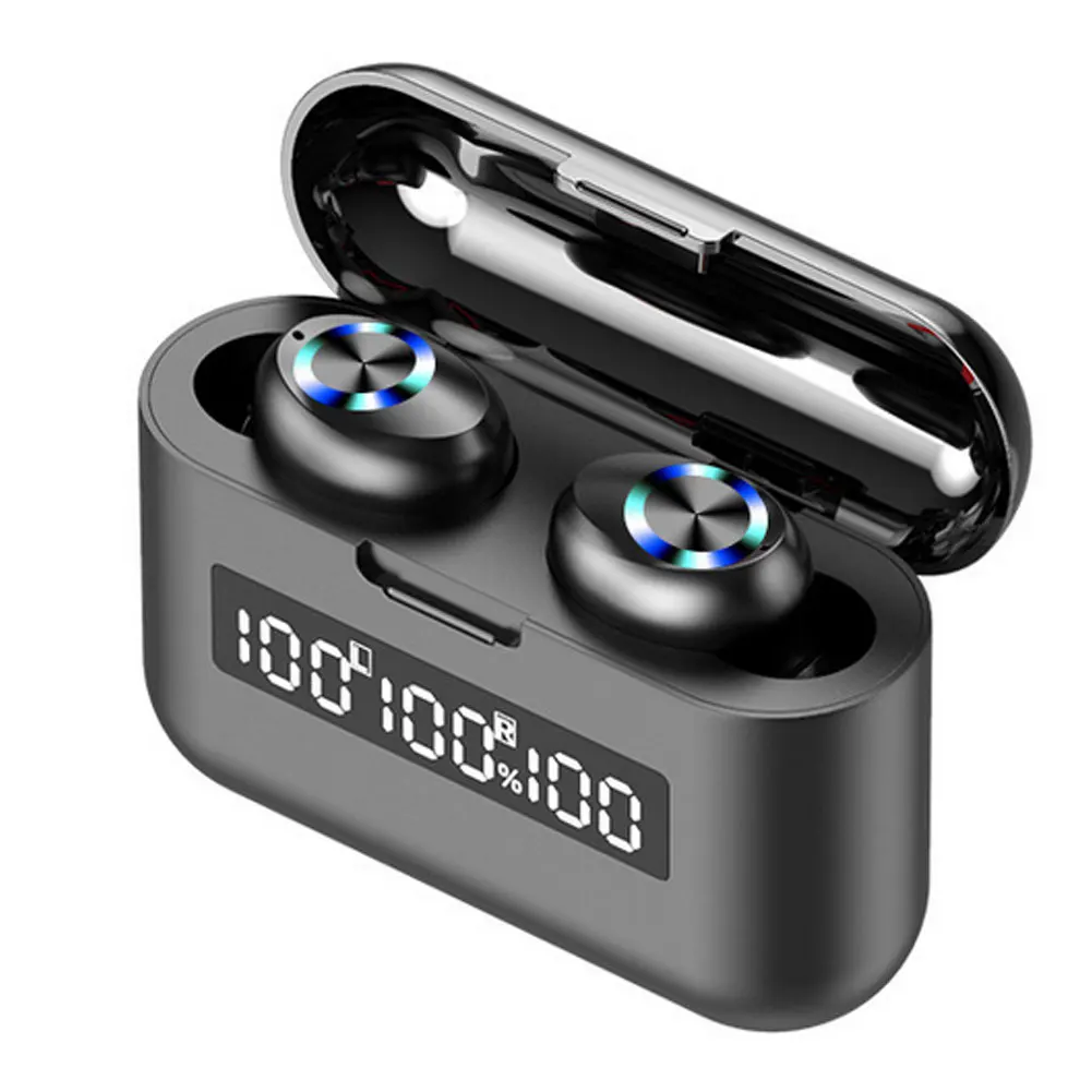 

F9 Bluetooth Earphones Wireless Headphones 9D Gaming Headset Sport IPX7 Waterproof Headset HiFI Stereoe Earbuds With Microphone