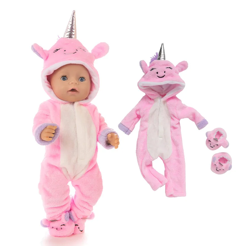 2 шт./компл. костюм + обувь Одежда для кукол 43 см Детская кукла Милый джемпер