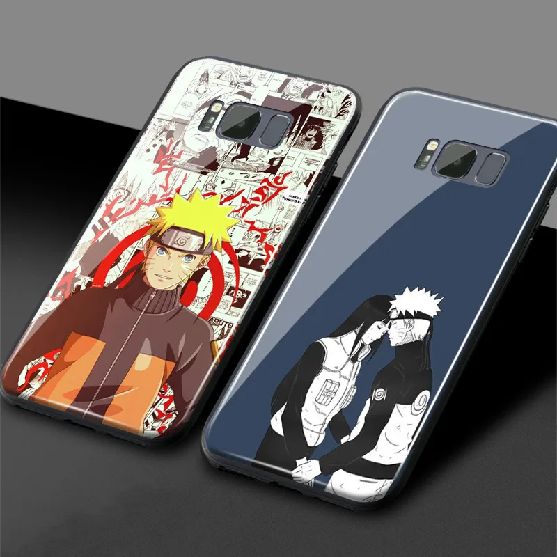 Uzumaki Naruto Хьюга Хината стекло чехол для телефона Корпус Samsung Galaxy S8 S9 S10e S10 S20 ультра