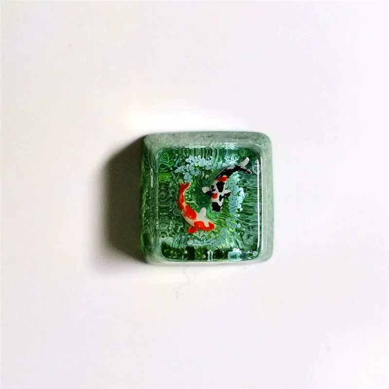 

1 Key Keycap 1U Handmade Resin Roi Keycap Personalized Landscape Pool R4 Esc Keycap For Gaming Mechanical Keyboard