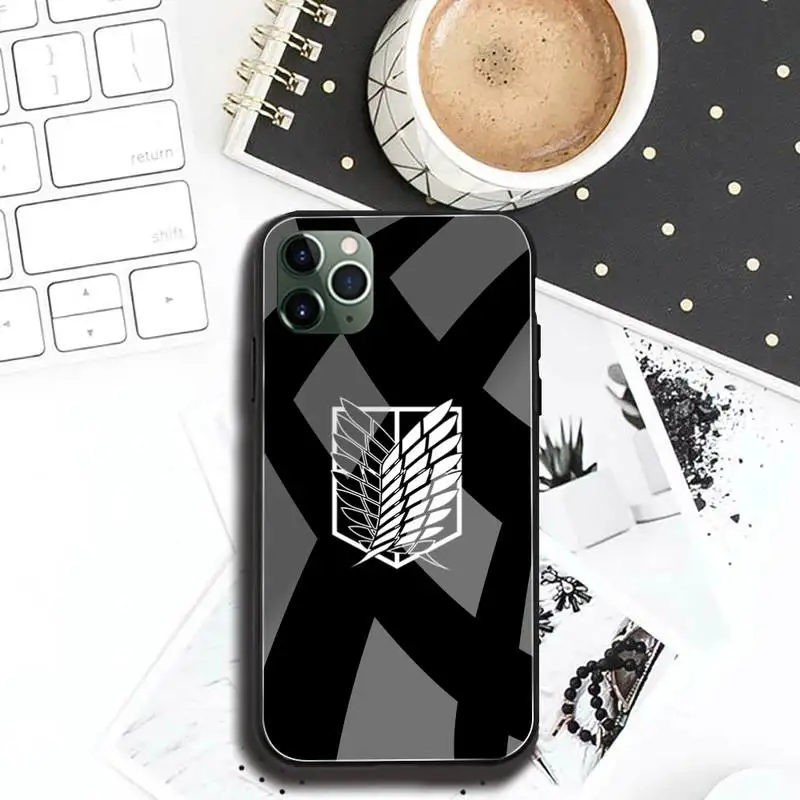 levi ackerman attack on titan phone case tempered glass for iphone 12 pro max mini 11 pro xr xs max 8 x 7 6s 6 plus se 2020 free global shipping