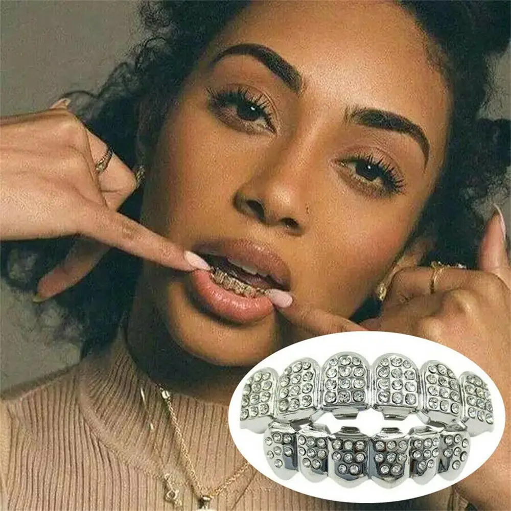 1 шт. модный хип-хоп зубной колпачок зубы решетки для рта сверху и снизу