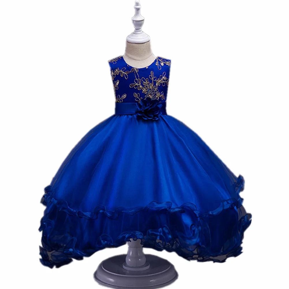 Новое платье принцессы фиолетовые Детские платья для девочек рождественское