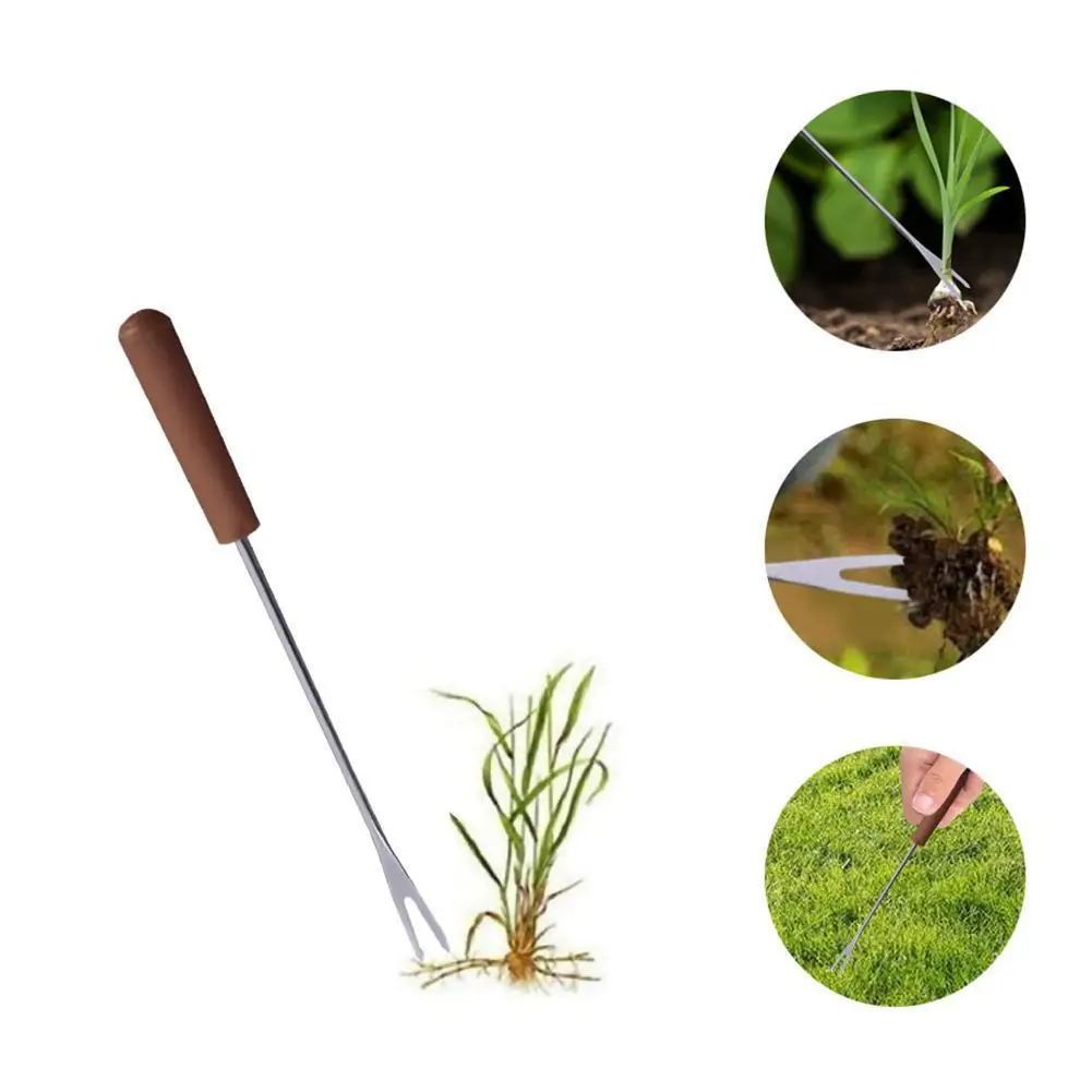 

Weeding Fork Hand Tool Planting Transplanting Wood Tools Manual Gadgets Grubber Remover Garden Cultivating Ha Trimming Pull N3M4