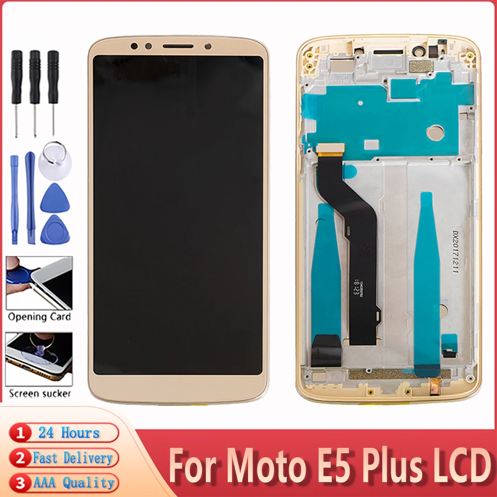 ЖК-дисплей 6 0 дюйма для Moto E5 Plus сенсорный экран с рамкой и дигитайзером в сборе