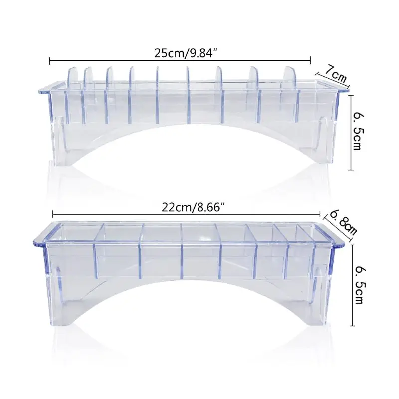 

8/10 Grid Base Storage Box for 8P/10P Universal Hair Clipper Limit Comb Guide Comb for Barber Hair Styling Tool Kit Accessories