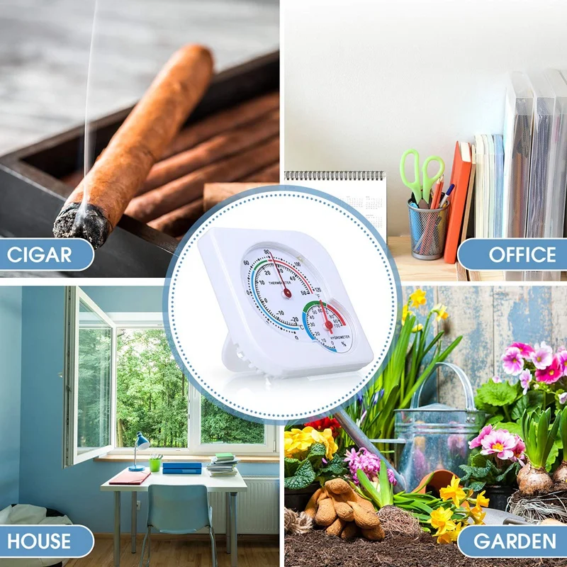 

8 Pieces Mini Indoor Thermometer Hygrometer Temperature Humidity Accurate Monitor Room Thermometer for Home